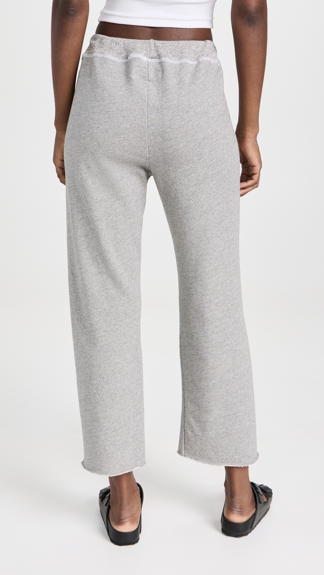 The Wide Leg Cropped Sweatpants Varsity Grey