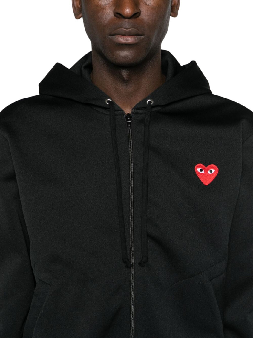 Black Logo Hood Sweatshirt