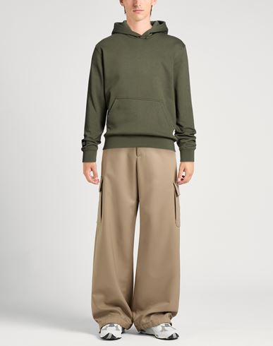 Man Sweatshirt Military green Size L Cotton, Polyester