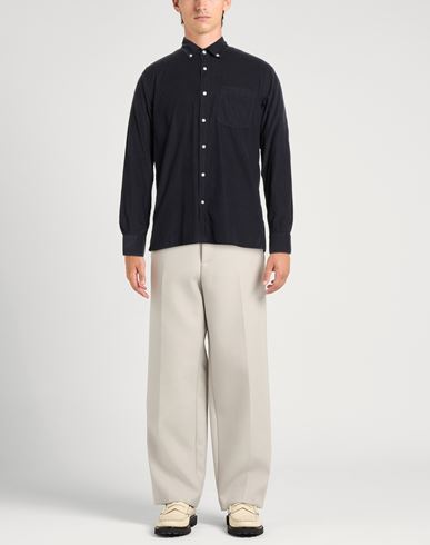 Officine Générale Man Shirt Midnight blue Size M Cotton, Lyocell