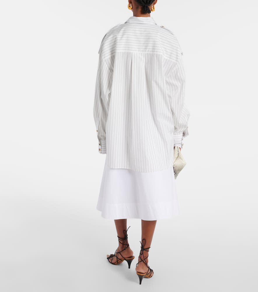 Tamal pinstriped oversized cotton shirt