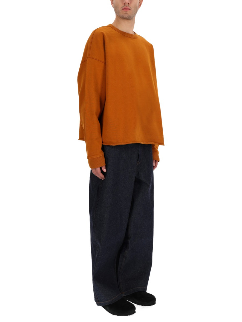 Orange Crew Neck Sweatshirt