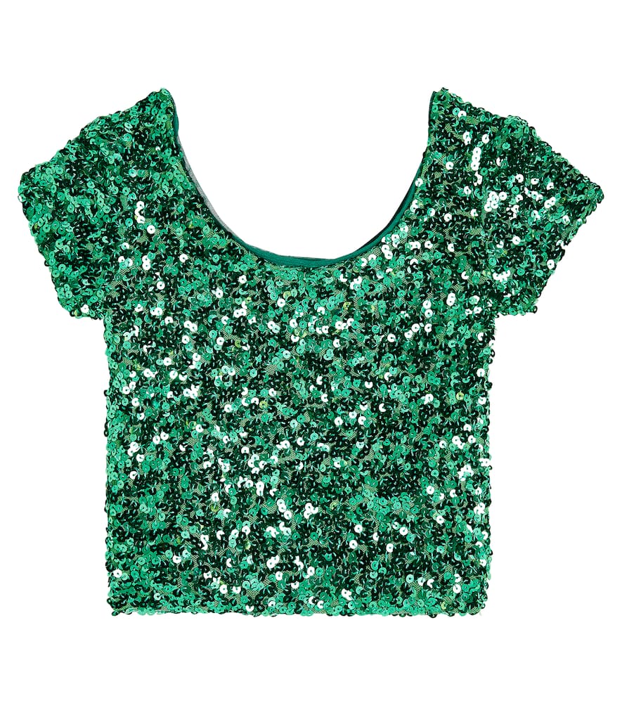 Crayfish sequined crop top