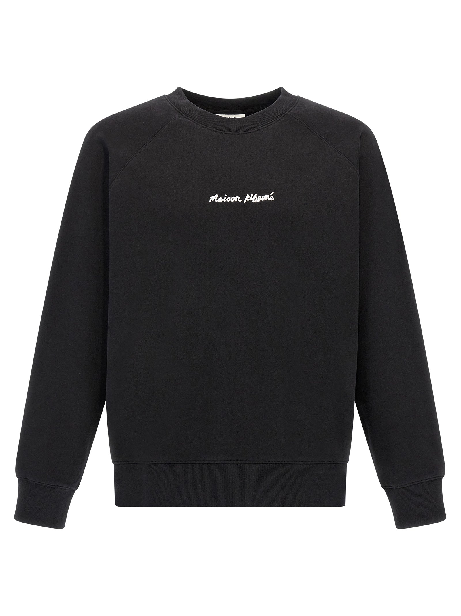 Logo-Embroidered Cotton Sweatshirt — Black