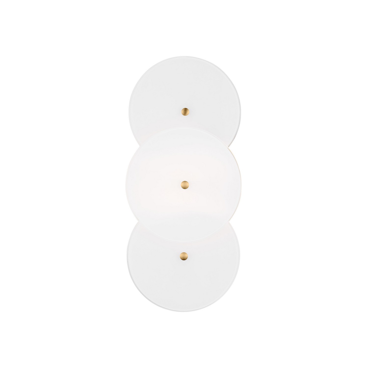 Burnished Brass Two Light Wall Sconce from the Emery Collection