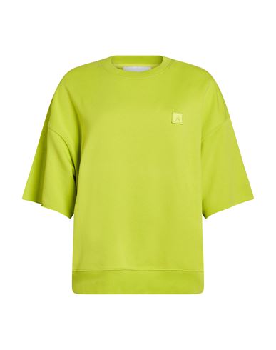 Woman Sweatshirt Lime green Size M Cotton