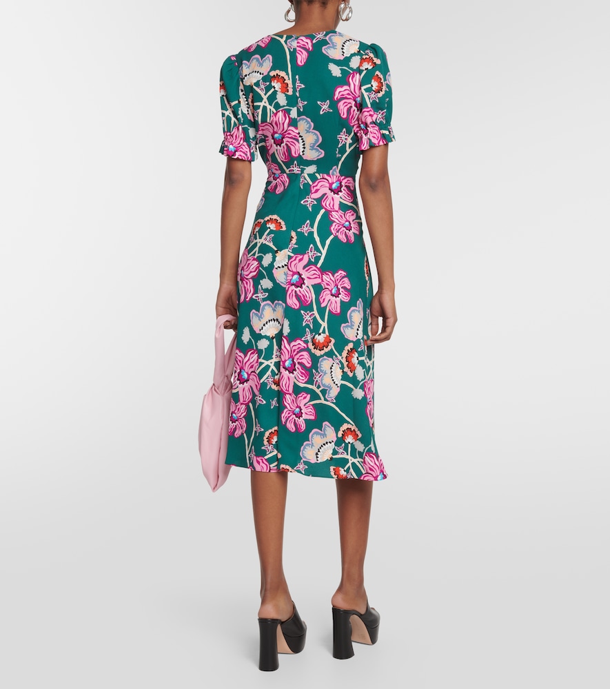 Anaba floral crêpe midi dress