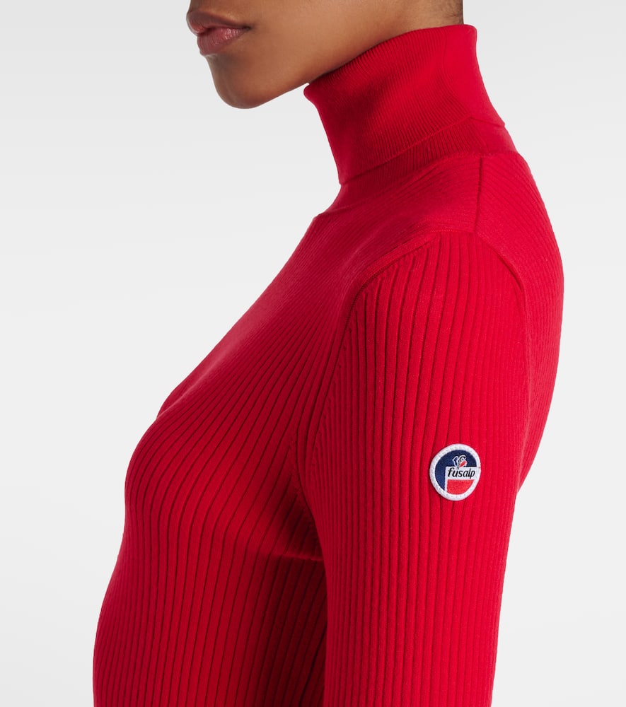 Ancelle ribbed-knit turtleneck sweater
