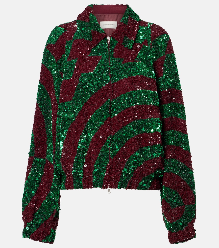 Sequined blouson jacket