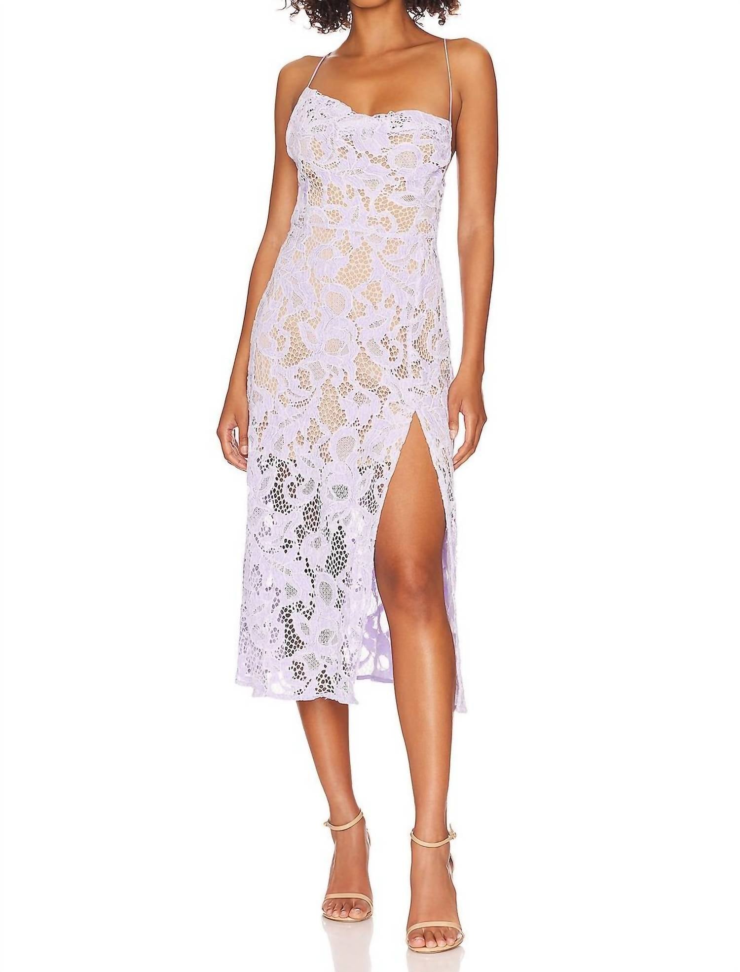 Rosemary Midi Dress In Purple