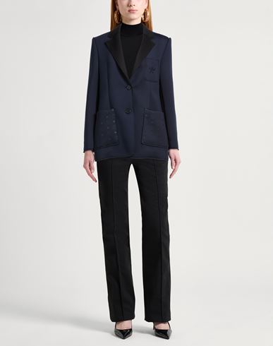 Woman Blazer Midnight blue Size 6 Polyester, Elastane