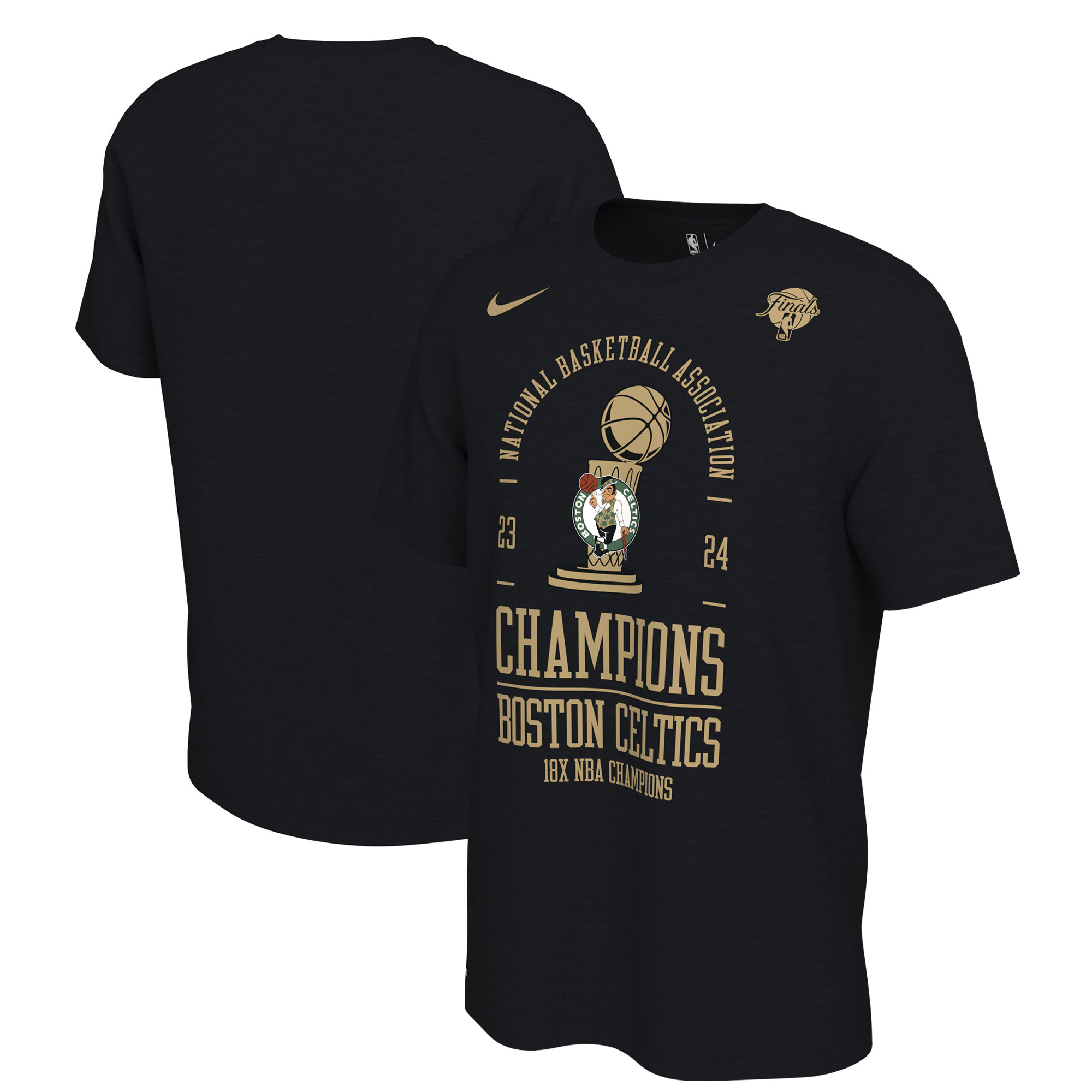 Men's Black Boston Celtics 18-Time NBA Finals Champions Locker Room T-Shirt