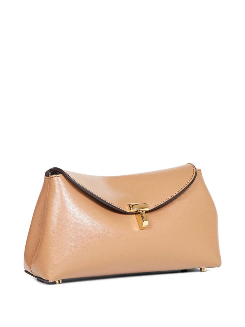 T-Lock Mini Leather Clutch