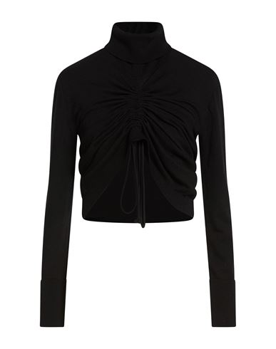Woman Turtleneck Black Size L Lyocell, Merino Wool, Elastane