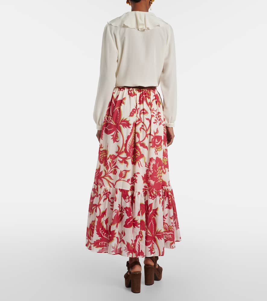 Paisley cotton maxi skirt