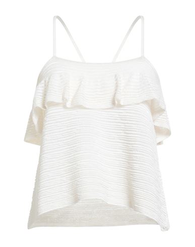 Woman Top Ivory Size M Viscose, Polyamide