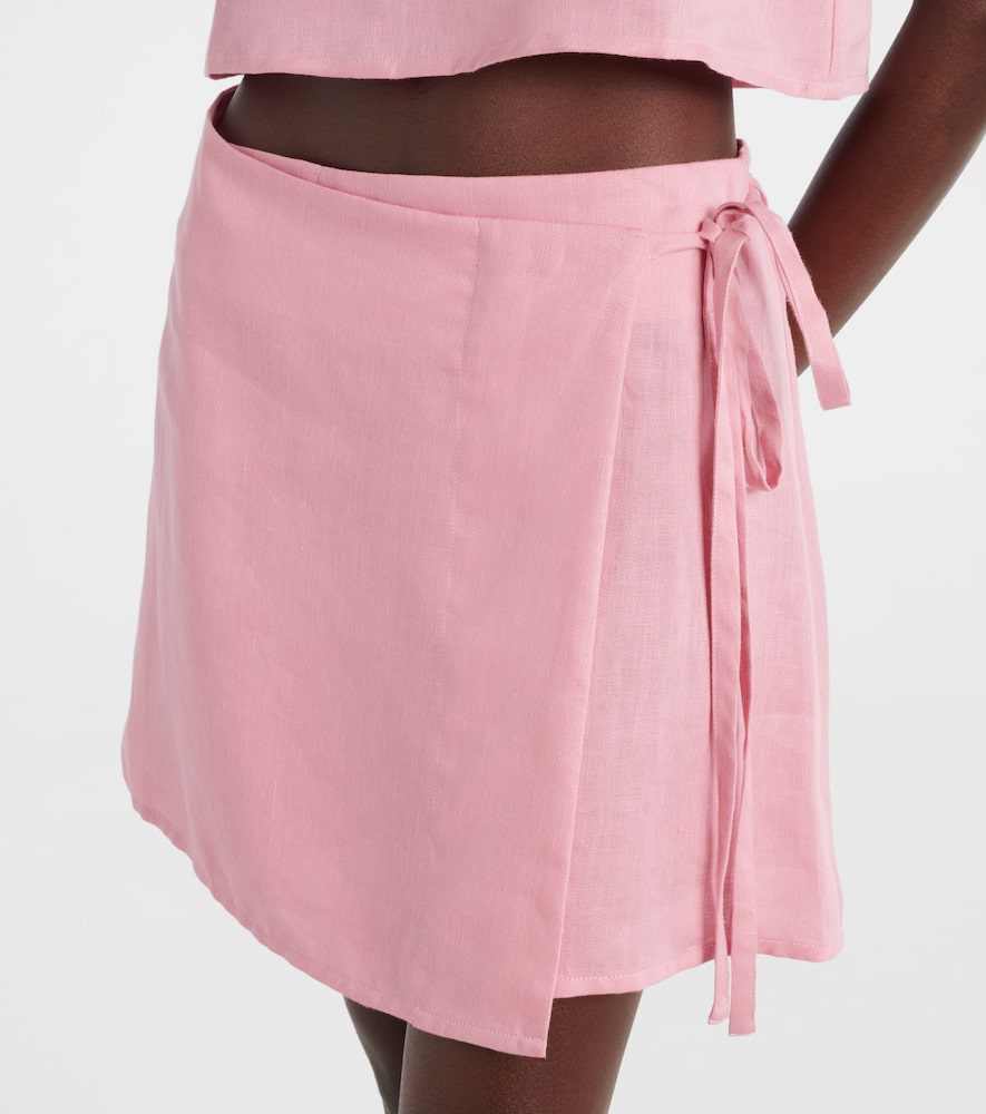 Positano linen miniskirt