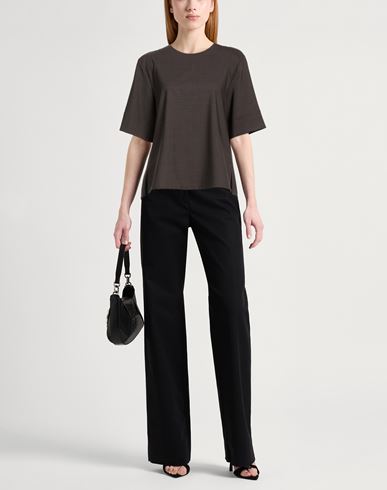 P. a.r. o.s. h. Woman Top Grey Size M Virgin Wool, Elastane