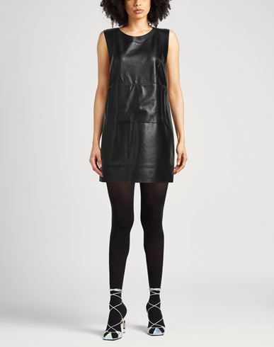 Woman Mini dress Black Size 10 Polyurethane