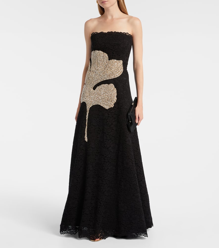 Hallis embellished lace gown