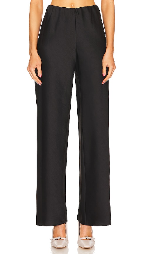 Vince High Waist Fluid Satin Bias Pant in Brown. L. Also in XXS, XS
