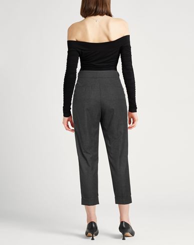 Woman Pants Charcoal Size 12 Polyester, Viscose, Elastane