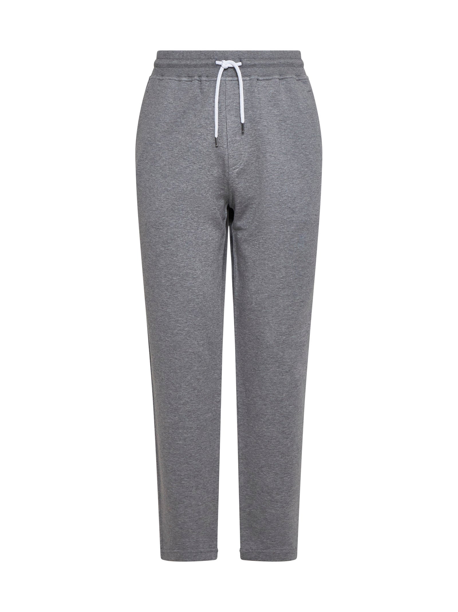Fleece-Lined Cotton-Blend Joggers — Gray