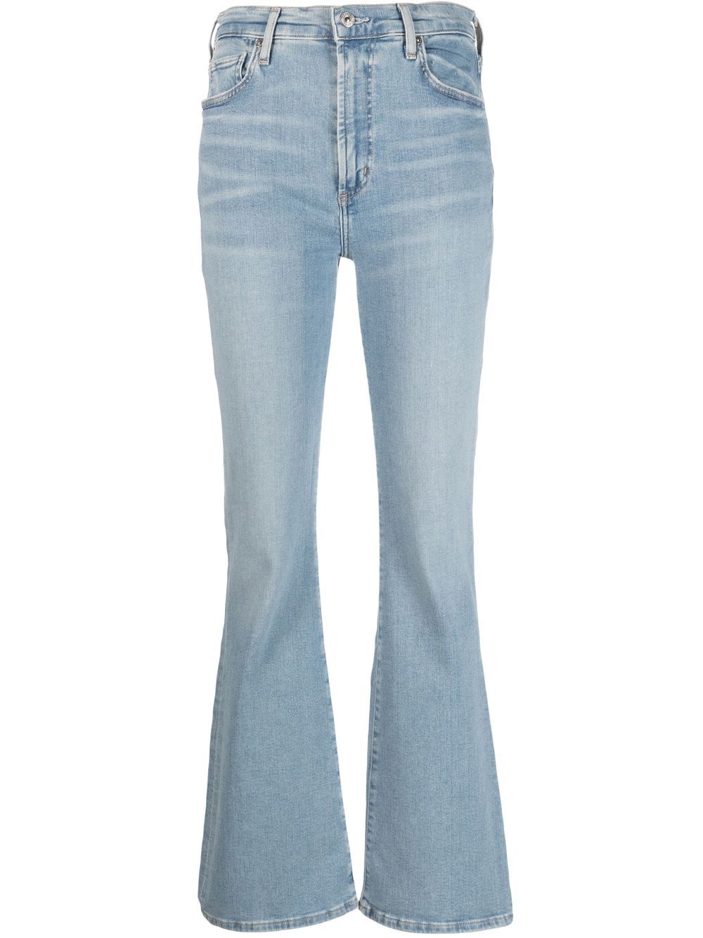 Flared cotton jeans - Blue