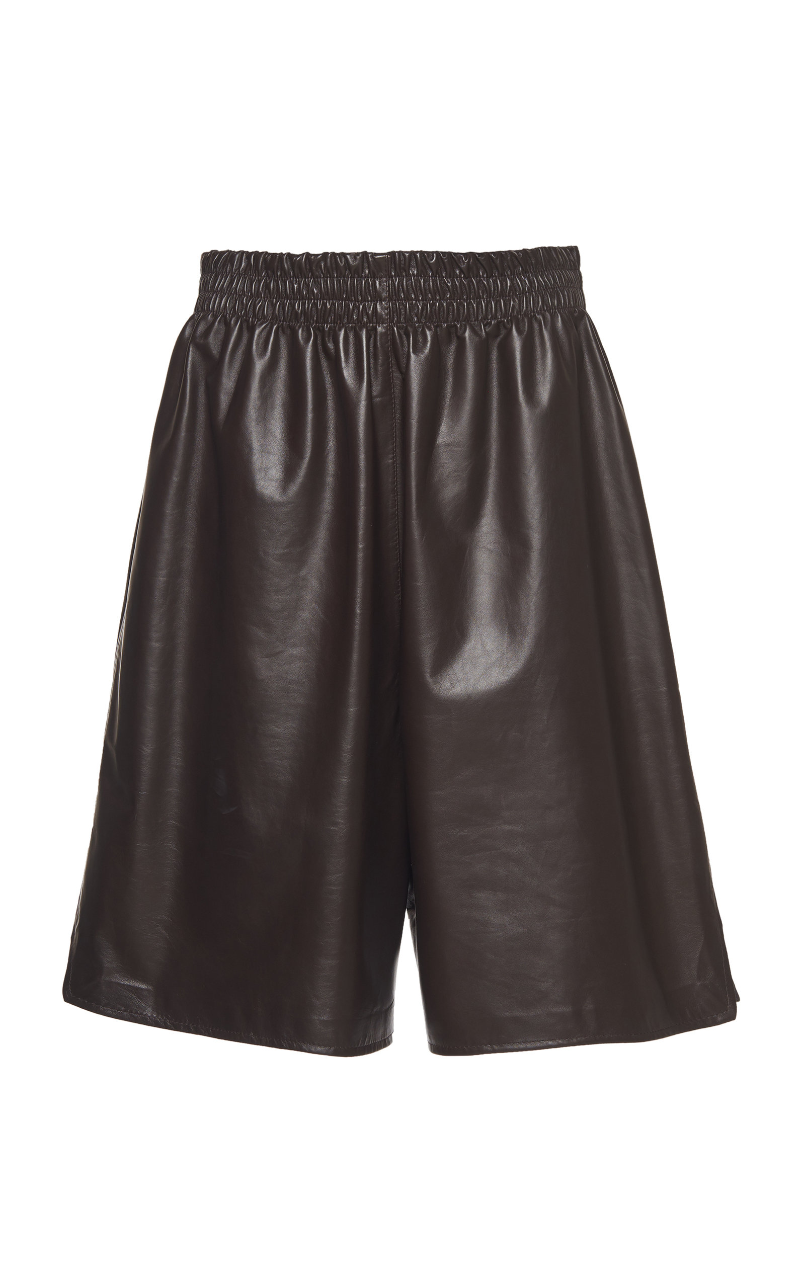 Women's Long Leather Shorts