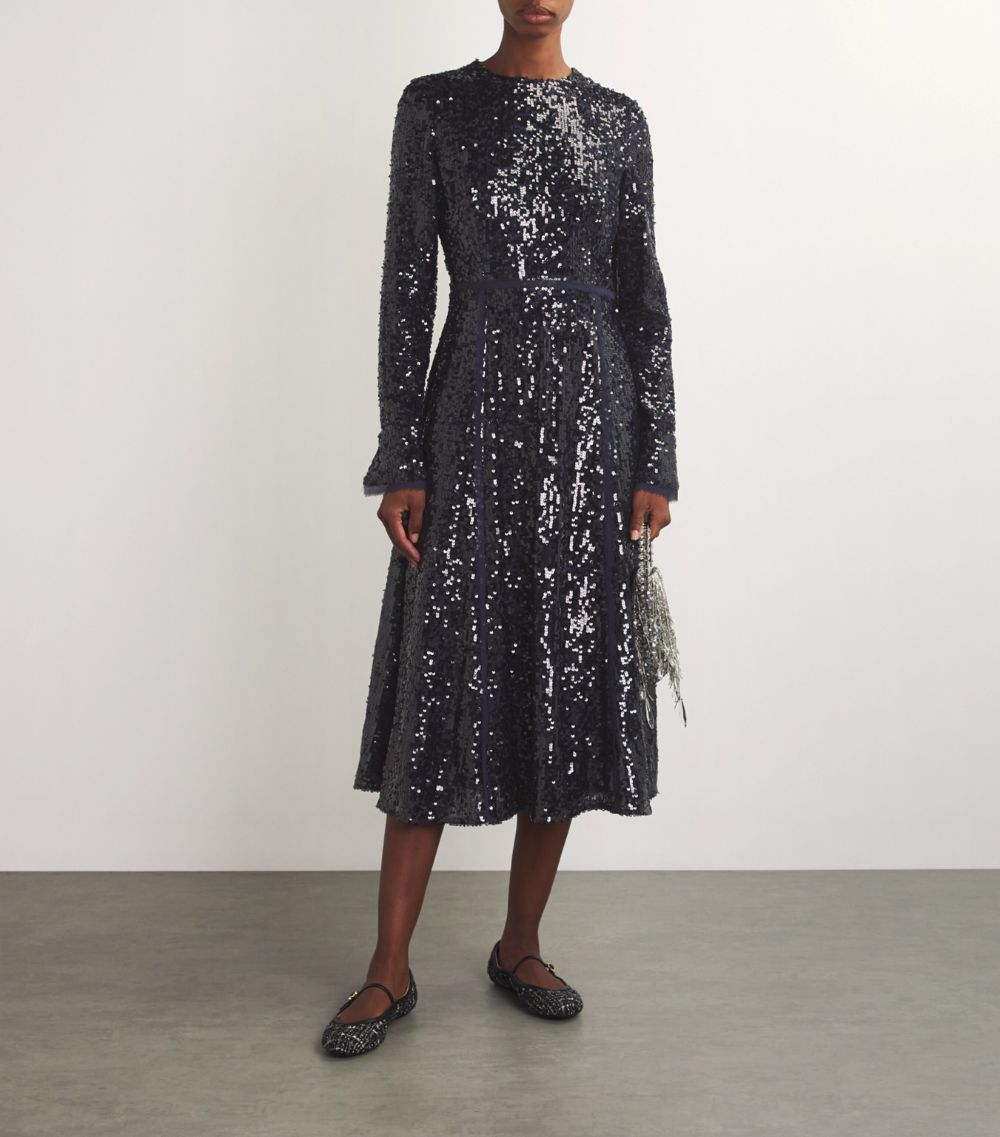 Sequinned Cape Gown