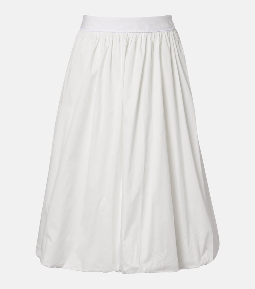 Alba cotton poplin midi skirt