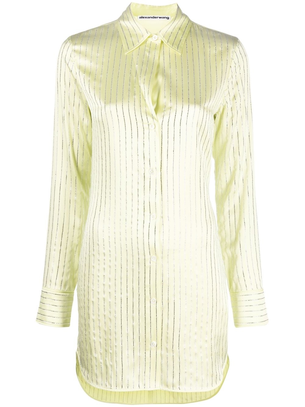 Crystal embellished shirtdress - Green