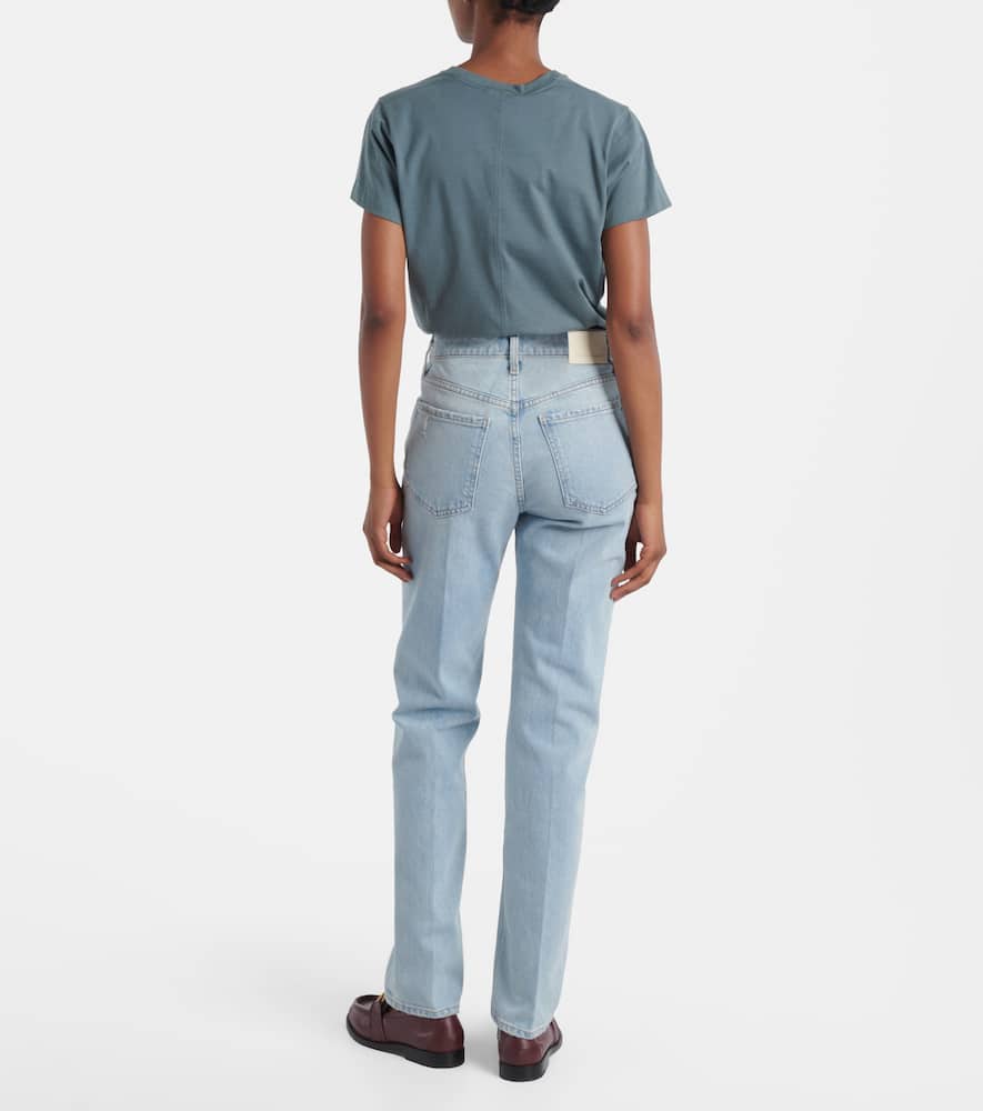 High-rise bootcut jeans