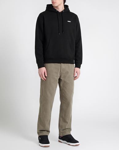 Man Sweatshirt Black Size L Cotton, Polyester