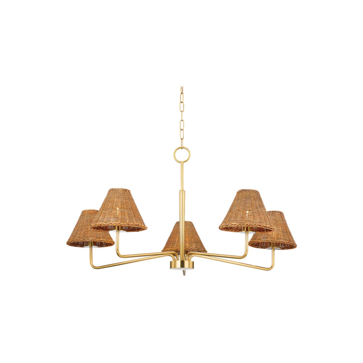 Mitzi Issa 5-Light Chandelier in Aged Bra