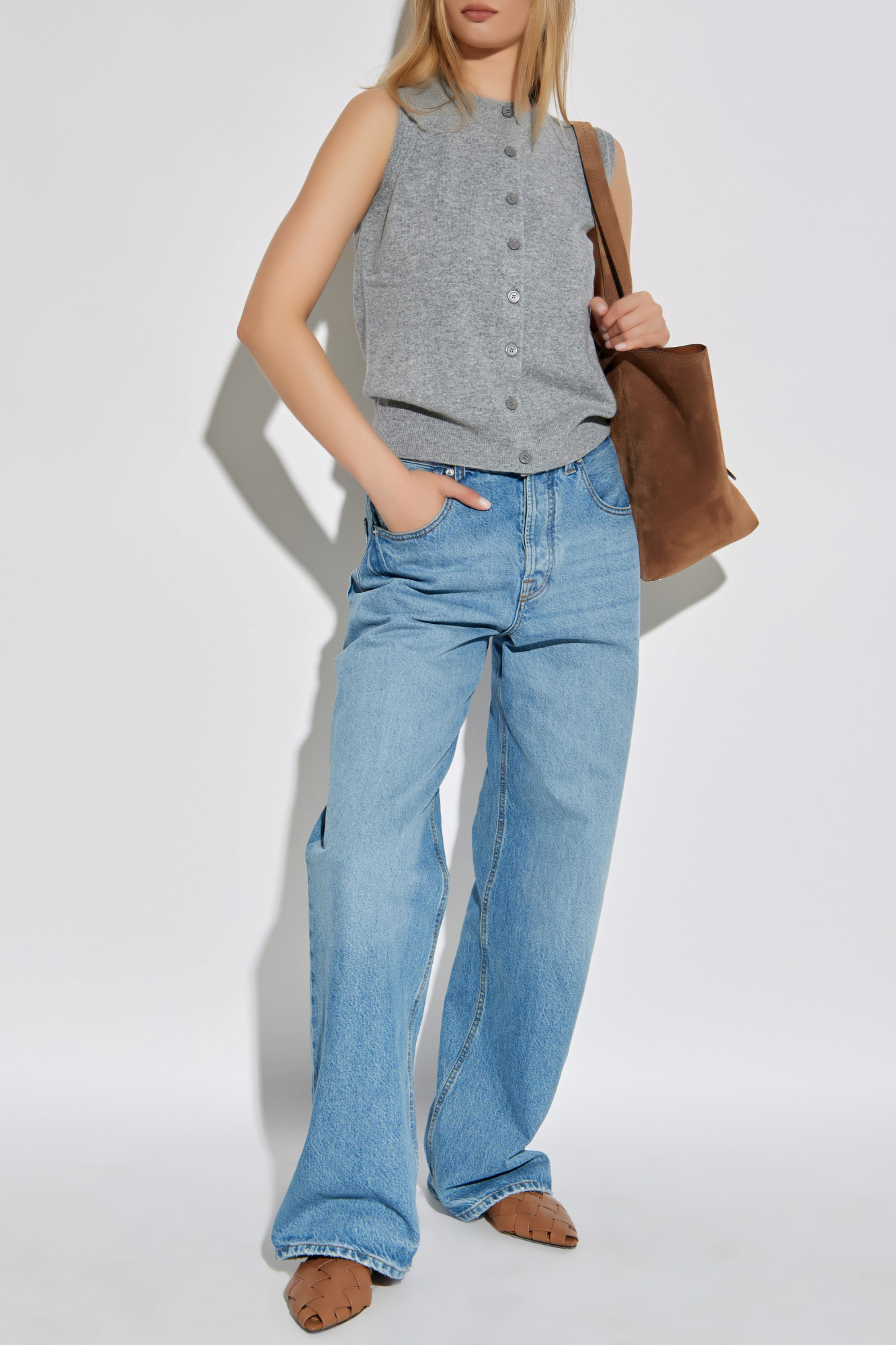 Wool Vest, Women's, Grey