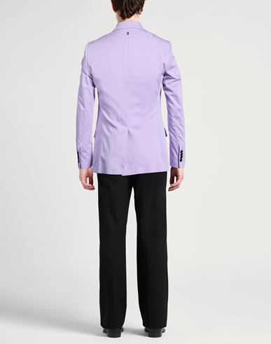 Man Blazer Lilac Size 42 Cotton, Silk, Elastane