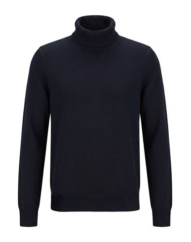 Man Turtleneck Midnight blue Size S Cotton