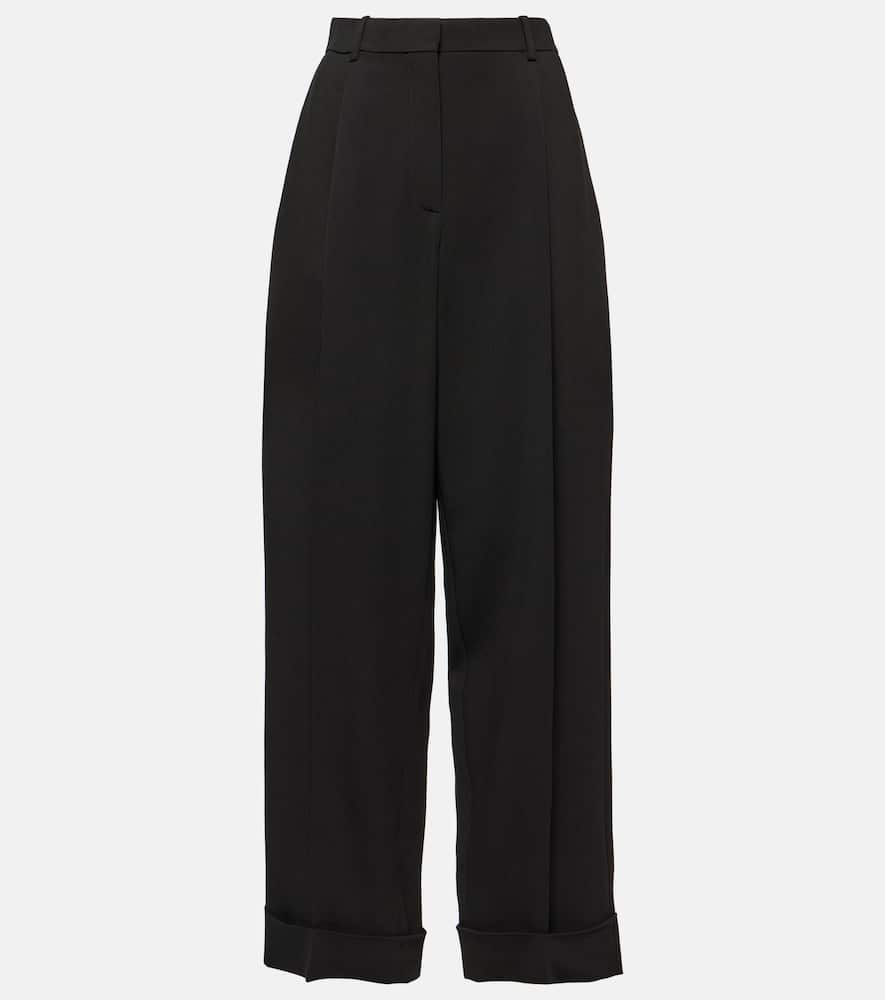 High-rise wide-leg pants