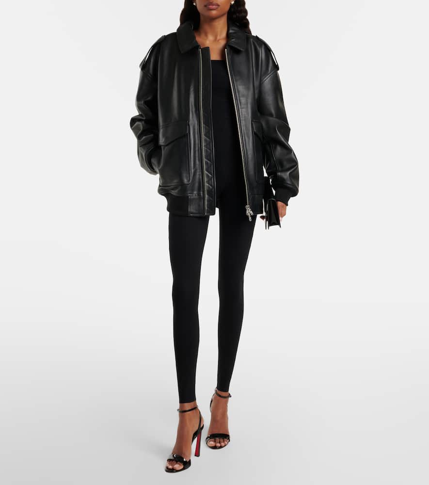 Slash cutout strapless jersey catsuit