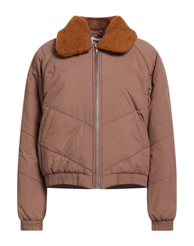 Woman Puffer Brown Size M Recycled polyamide