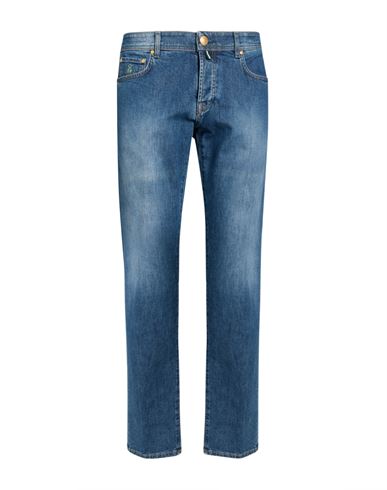 Man Jeans Blue Size 33 Cotton, Elastane