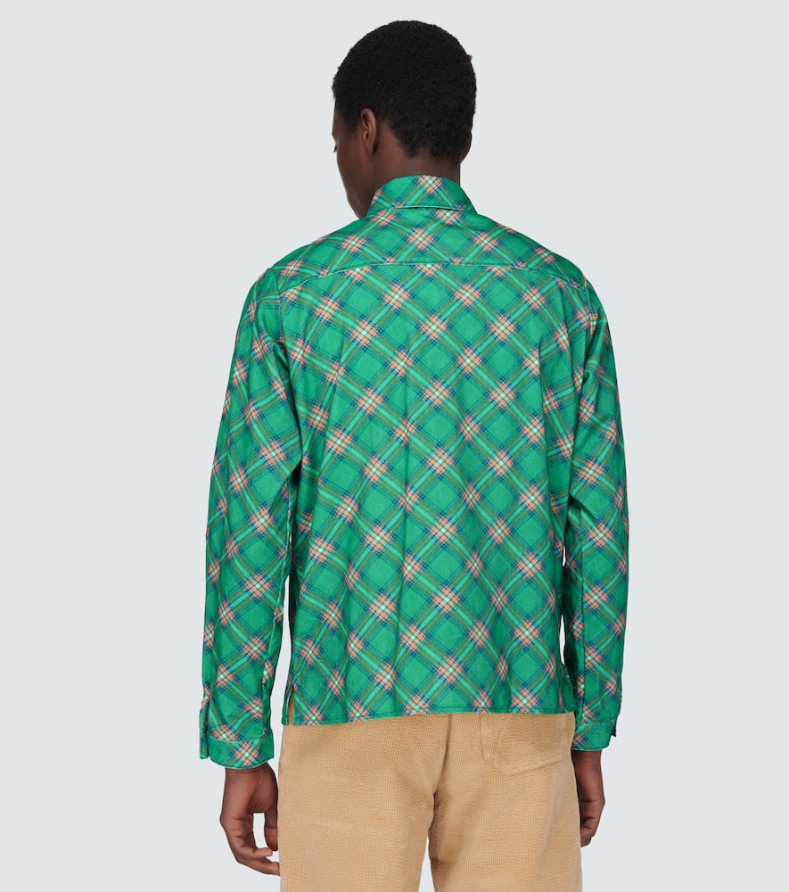 Checked cotton corduroy shirt