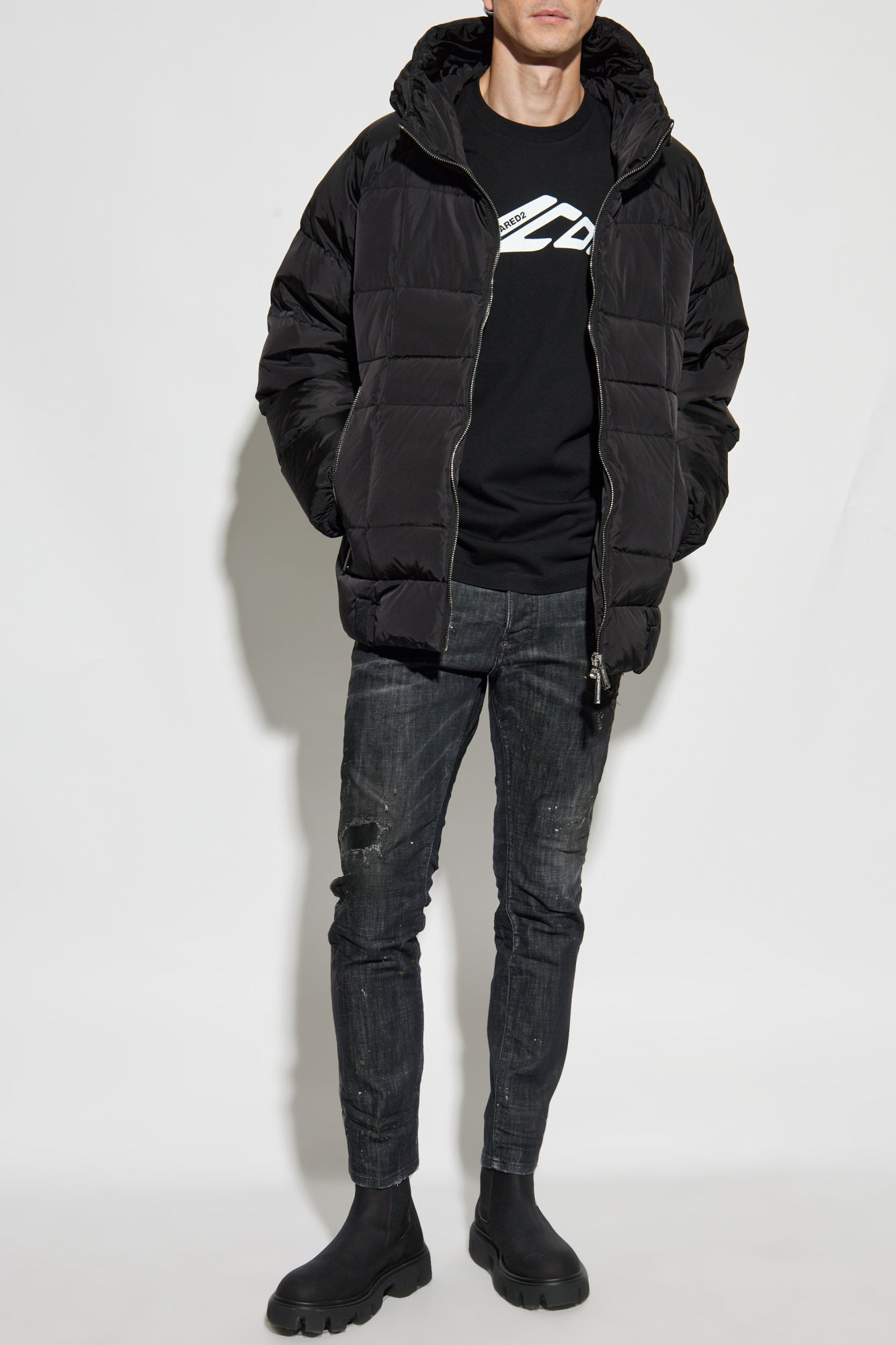 Puffer Jacket, Men's, Black