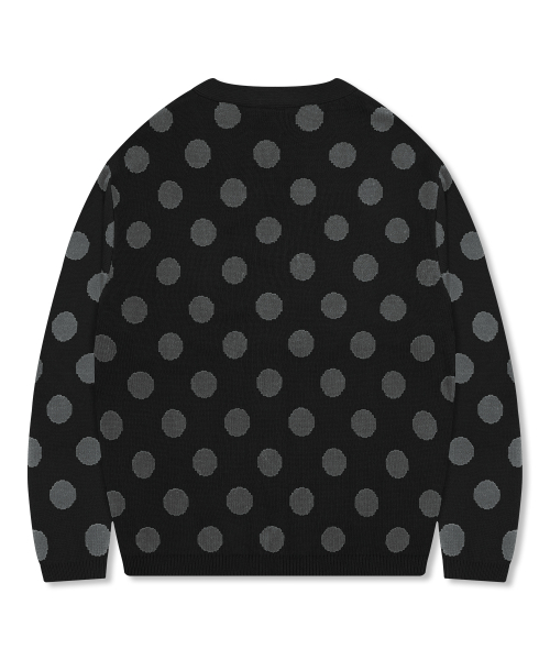 XTK160 Dot V-Neck Knit Cardigan