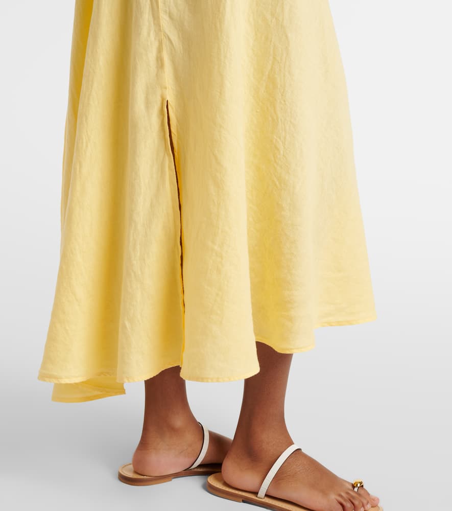 Malina linen midi skirt