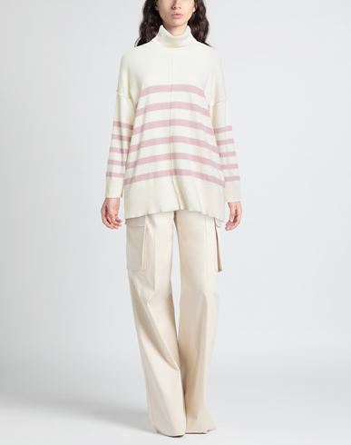 N. o.w. Andrea Rosati Cashmere Woman Turtleneck Lilac Size M Wool, Viscose, Cashmere, Nylon