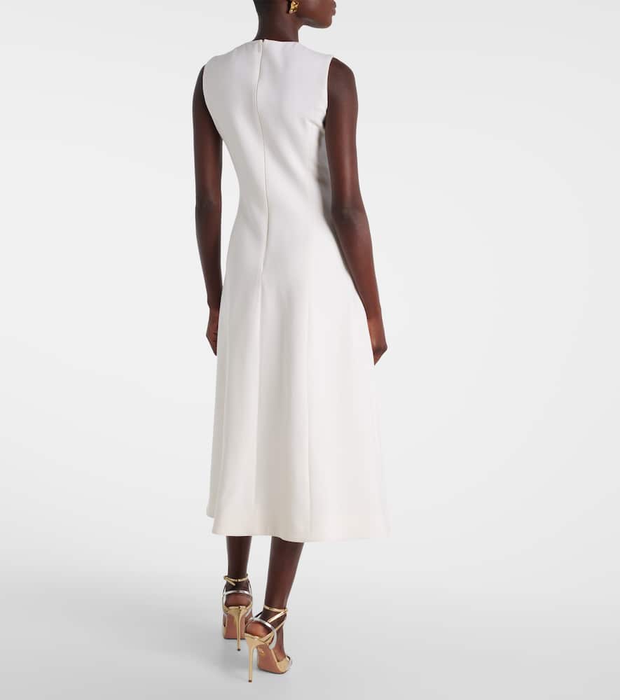 Embellished wool-blend cocktail dress