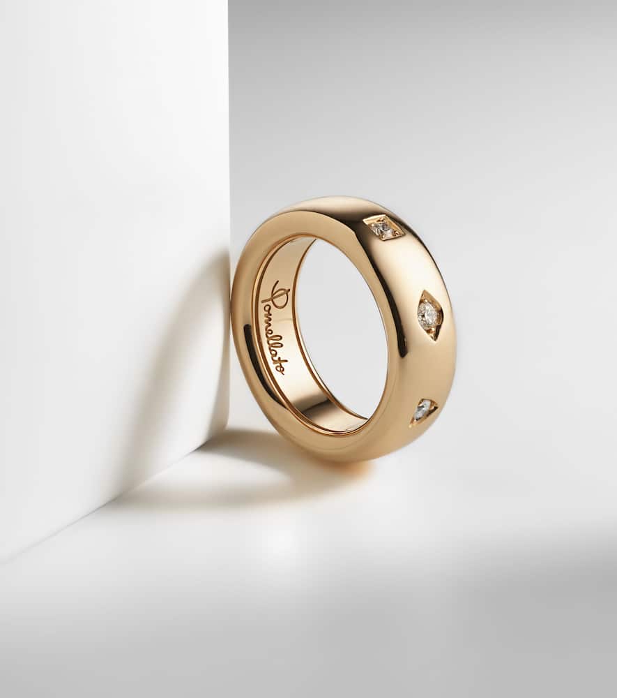Pomellato Iconica 18kt rose gold ring with diamonds