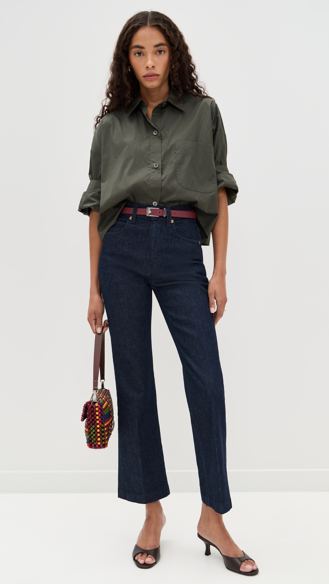 The Blind Crease Crop Jeans Dark Raw